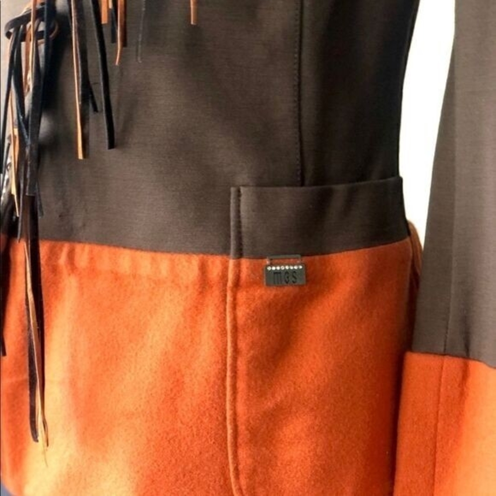 Maria Grazia Severi Wool Blend Suit Blazer Brown Orange Italy Made Womens Size S - Picture 7 of 7